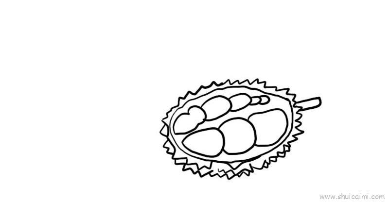 榴莲儿童画怎么画 榴莲简笔画图片大全