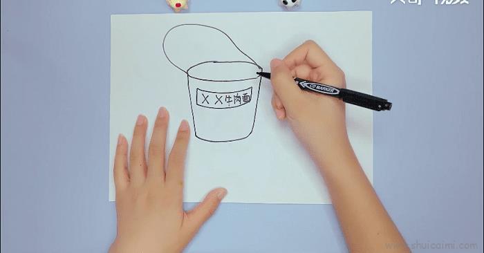 方便面儿童画怎么画 方便面简笔画图片