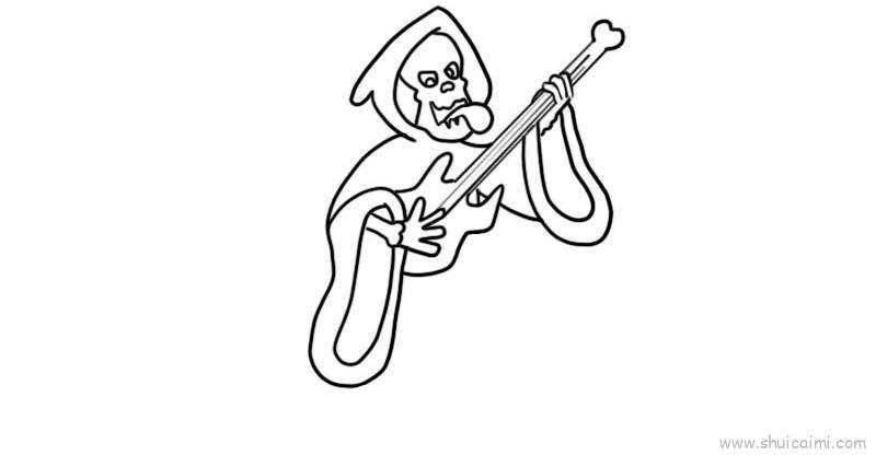 死神儿童画怎么画 死神简笔画顺序