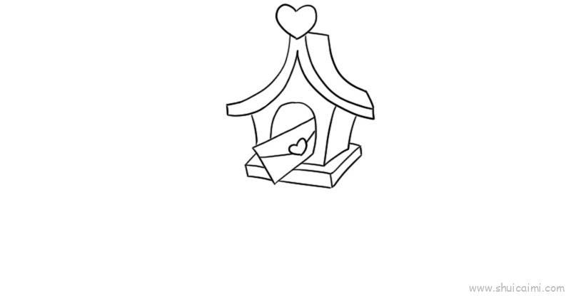情人节爱情邮箱儿童画怎么画 情人节爱情邮箱简笔画图片大全