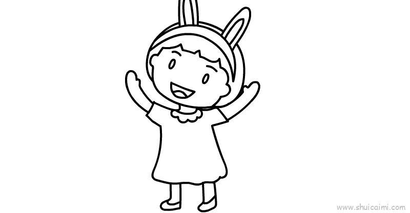 漂亮女孩儿童画怎么画 漂亮女孩简笔画图片大全