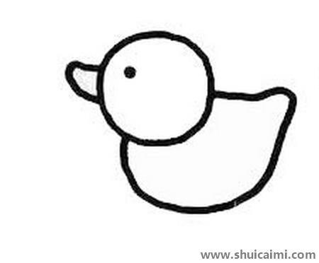 小黄鸭儿童简笔画