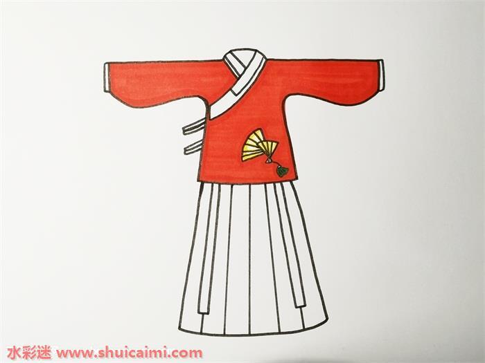 古风衣服怎么画 古风衣服简笔画步骤