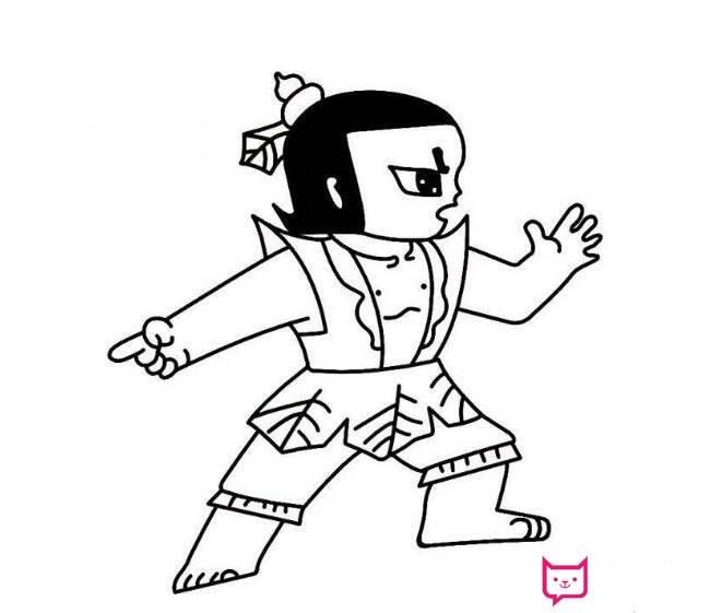 葫芦娃简笔画 金刚葫芦娃卡通简笔画