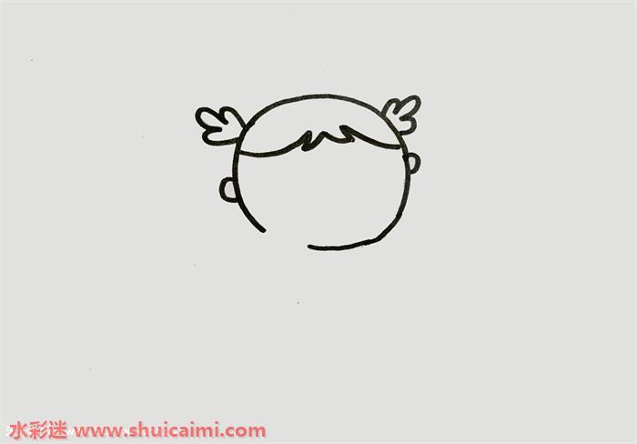 吃瓜果人怎么画 吃瓜果人简笔画步骤