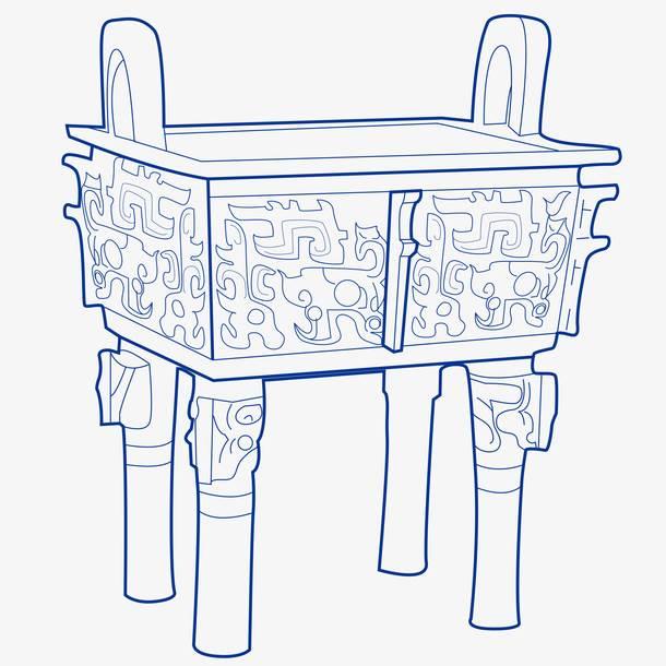 青铜器简笔画 青铜器简笔画图片大全彩色