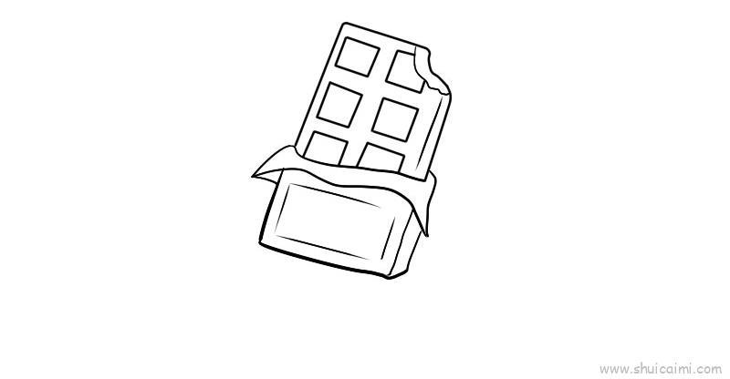 卡通巧克力儿童简笔画绘画步骤教学