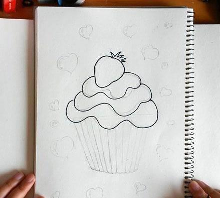 爱心简笔画食物 趣味简笔画