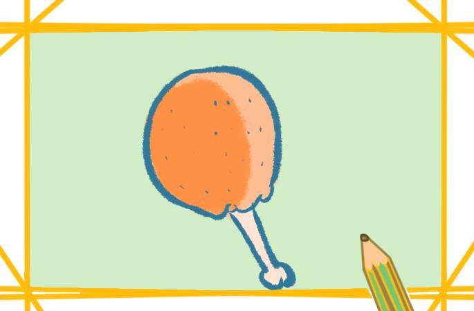 鸡腿简笔画 鸡腿简笔画彩色