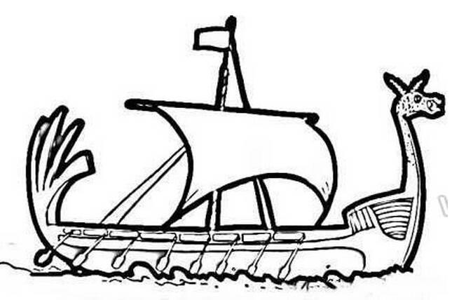 儿童龙舟简笔画图片大全 儿童龙舟简笔画