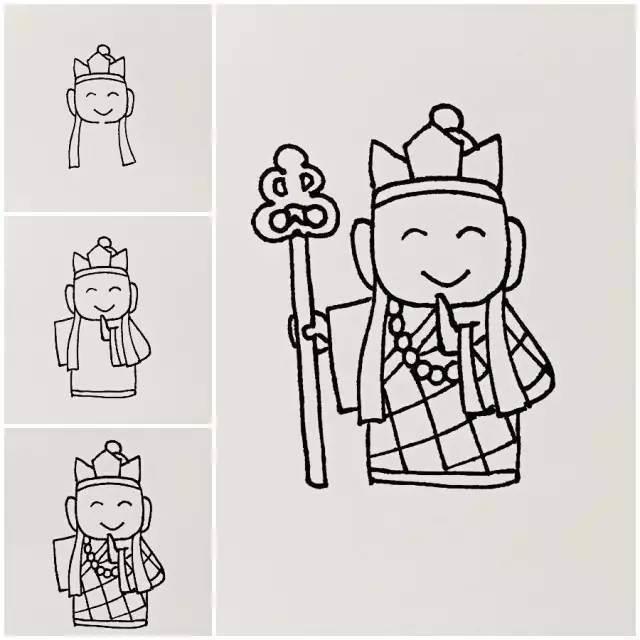 唐僧简笔画 唐僧简笔画Q版