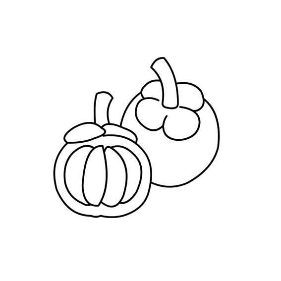 山竹简笔画 山竹简笔画彩色
