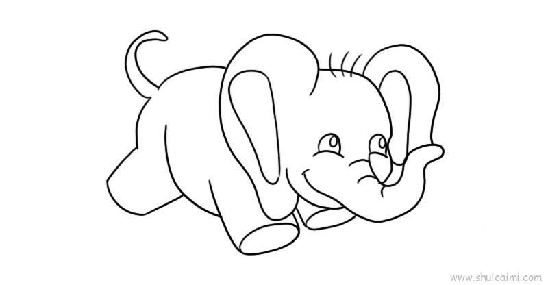 大象儿童画怎么画 大象简笔画简单