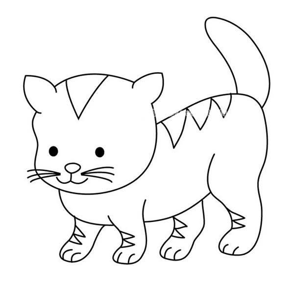 花猫简笔画 花猫简笔画彩色
