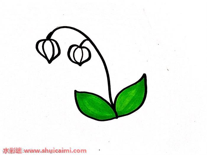 灯笼草怎么画 灯笼草简笔画图片带颜色