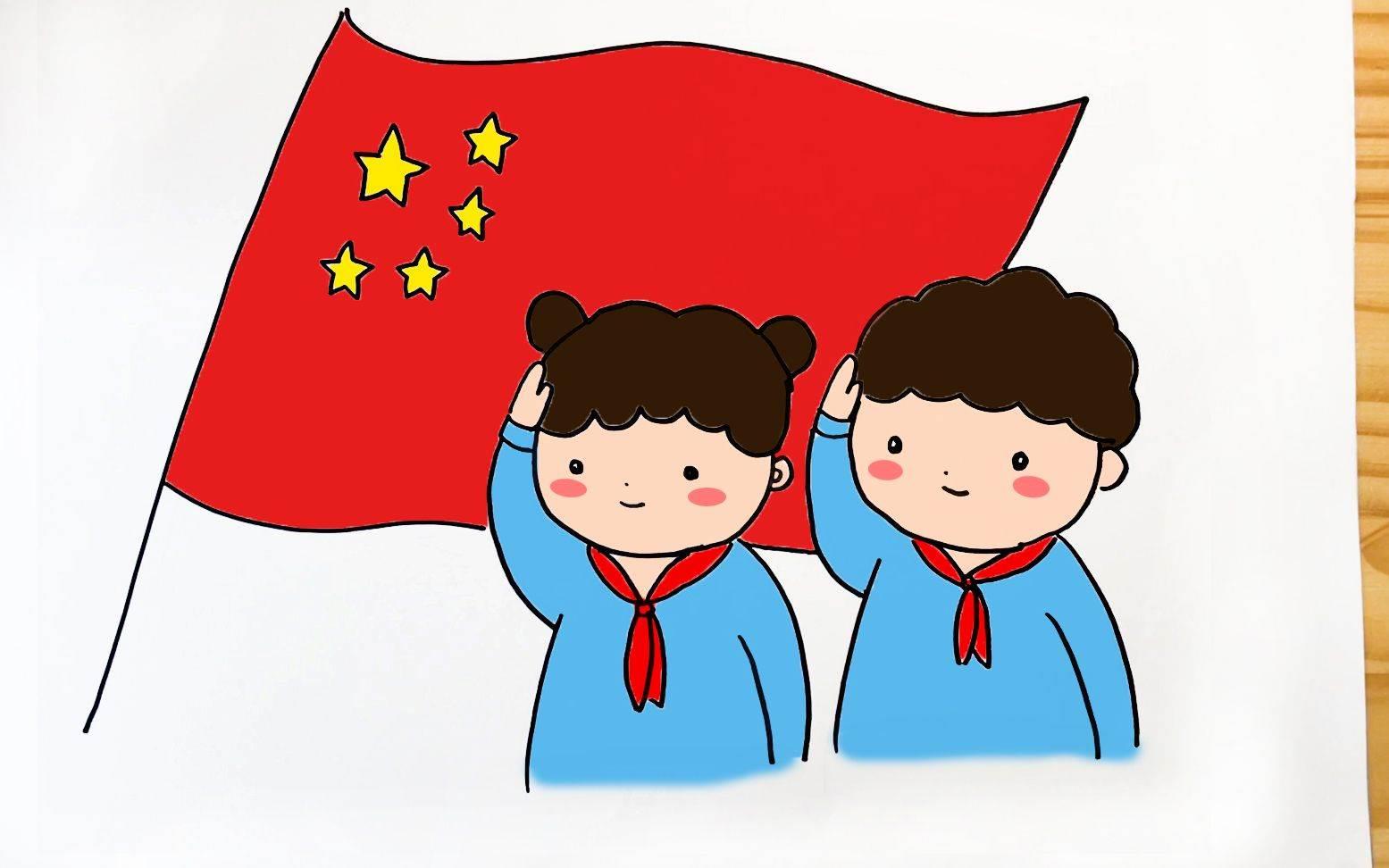 少先队员简笔画 少先队员简笔画敬礼