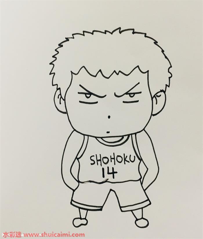 动漫人物三井寿简笔画教程大全