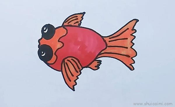 金鱼儿童画怎么画?金鱼儿童画的画法步骤教程