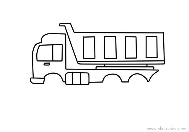 垃圾车儿童画怎么画 垃圾车简笔画步骤