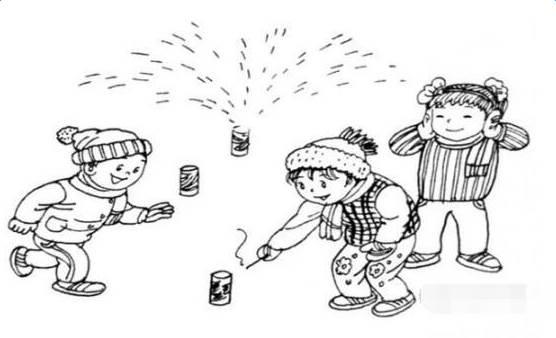 过年放鞭炮的图片简笔画 过年放鞭炮的图片简笔画大全