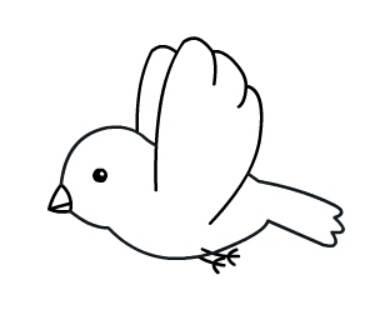 简笔画小鸟 简笔画小鸟可爱简单漂亮