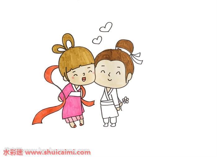 七夕乞巧怎么画 七夕乞巧简笔画步骤图