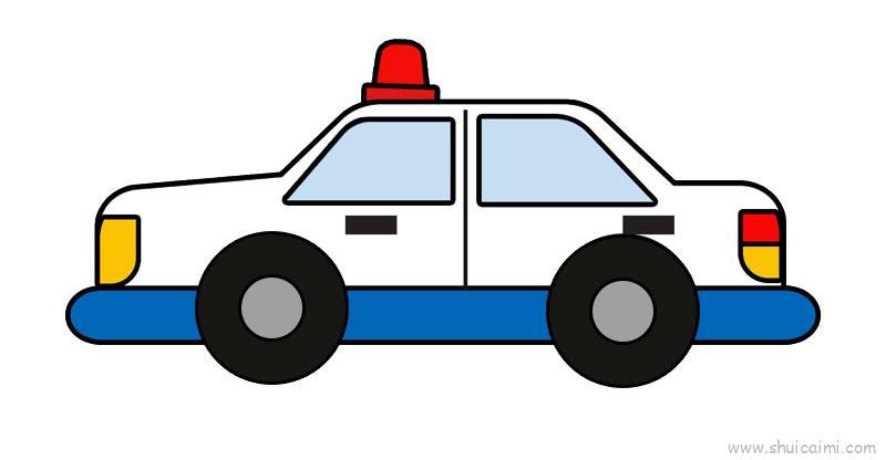 特警车儿童画怎么画 特警车简笔画好看