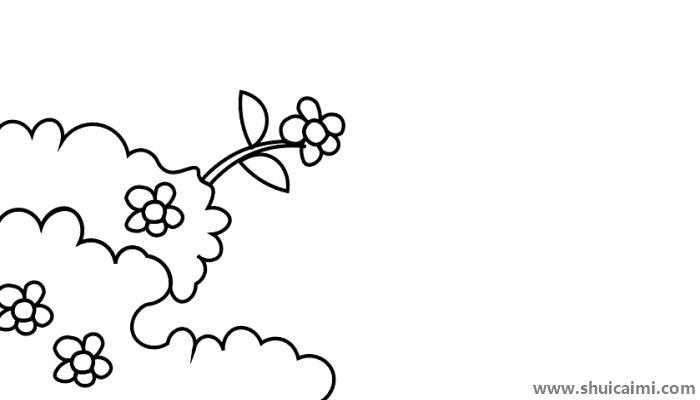花丛简笔画怎么画 花丛简笔画图片大全