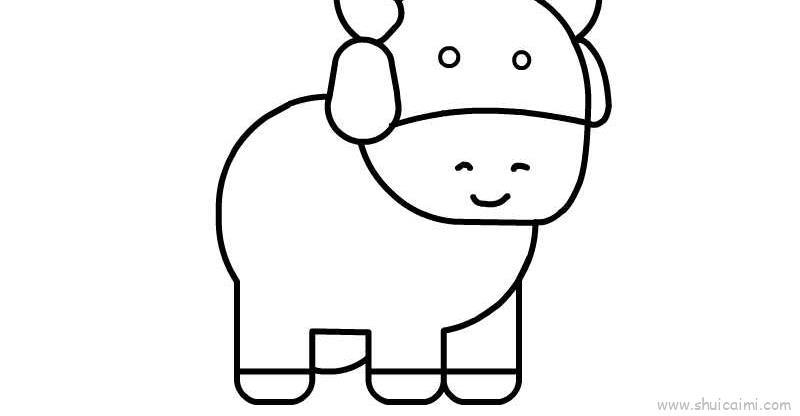 奶牛儿童画怎么画 奶牛简笔画画法