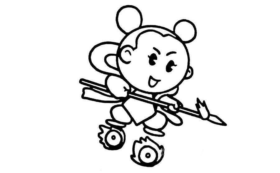 哪吒简笔画 哪吒简笔画图片彩色