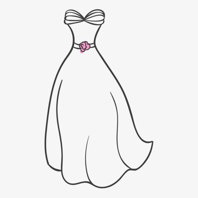 婚纱简笔画 婚纱简笔画图片大全