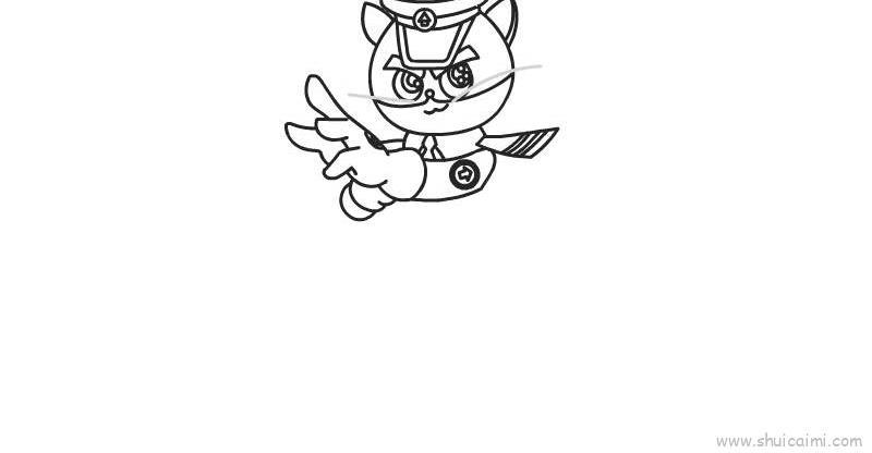 黑猫警长儿童画怎么画 黑猫警长简笔画好看