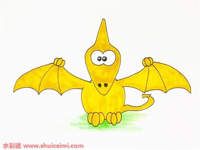 霸气翼龙怎么画 翼龙简笔画简单易画彩色
