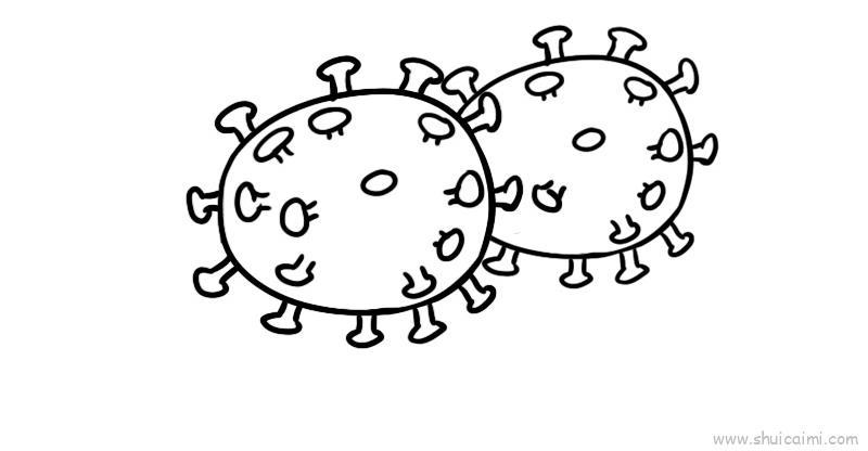 新型冠状病毒教程儿童画怎么画 新型冠状病毒教程简笔画步骤