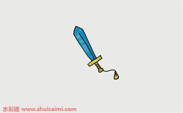 一柄剑怎么画?图解剑简笔画教程