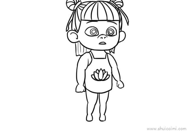 哪吒儿童画怎么画 哪吒简笔画好看