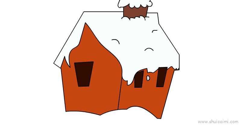 雪房子儿童画怎么画 雪房子简笔画图片