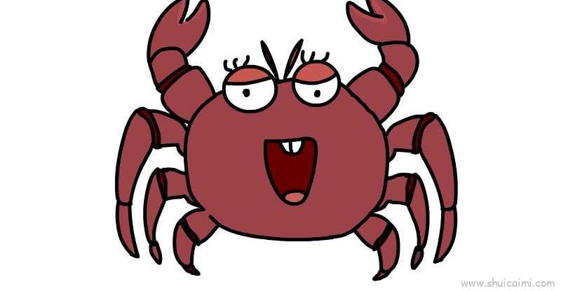 帝王蟹儿童画怎么画 帝王蟹简笔画图片