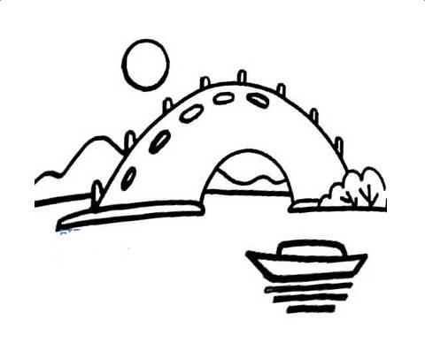 桥简笔画图片大全 海心沙桥简笔画图片大全