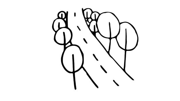 马路简笔画怎么画 马路简笔画顺序