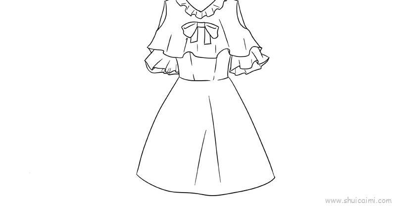 公主裙儿童画怎么画 公主裙简笔画好看