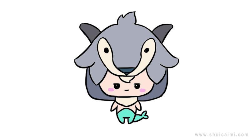 十二星座q版萌图摩羯座简笔画怎么画 十二星座q版萌图摩羯座简笔画简单