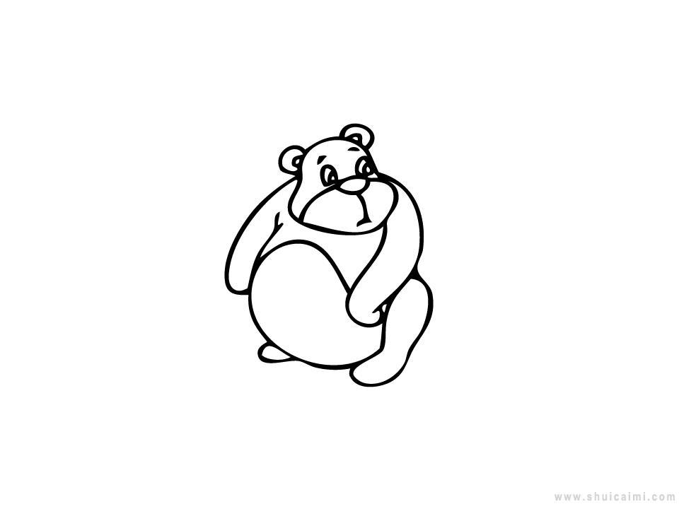 狗熊简笔画怎么画 狗熊简笔画图片大全