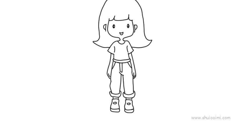 酷女孩儿童画怎么画 酷女孩简笔画画法