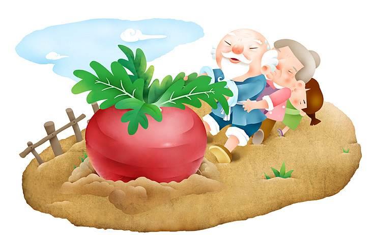 拔萝卜简笔画 拔萝卜简笔画场景图