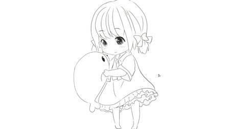 可爱的小女孩简笔画 美丽可爱的小女孩简笔画