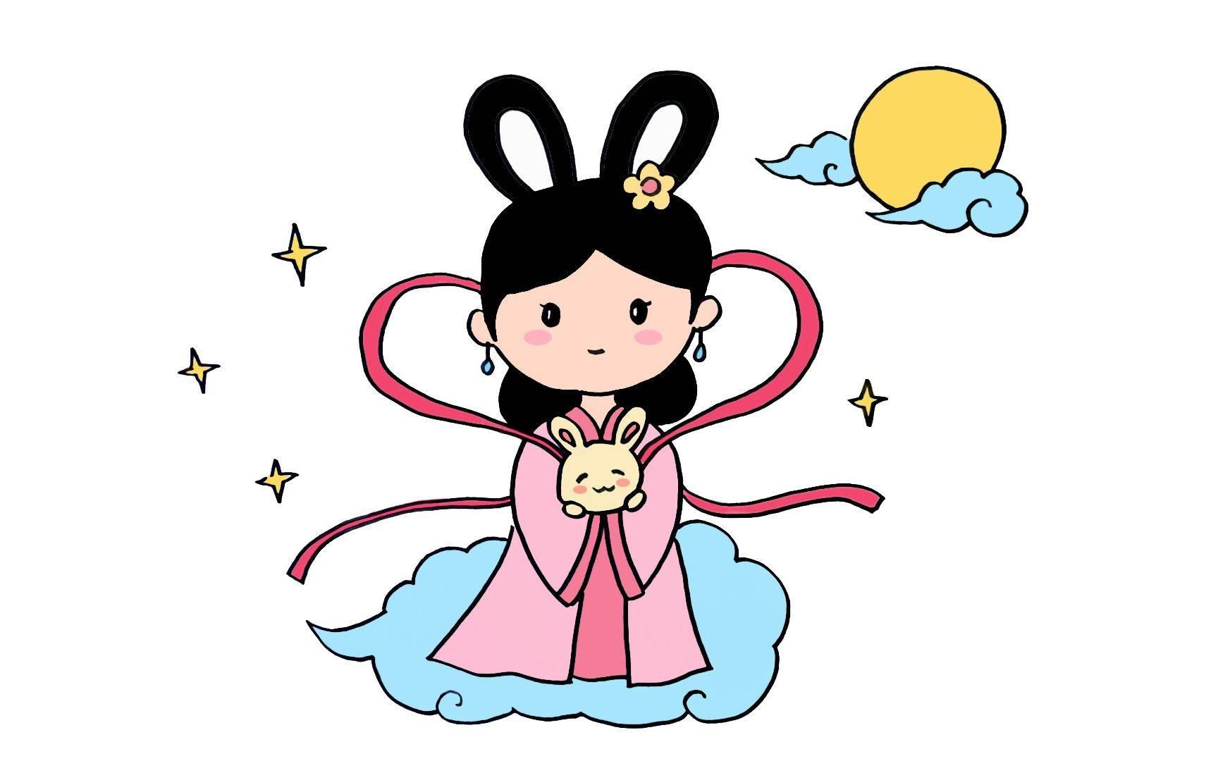 玉兔简笔画 玉兔简笔画可爱卡通版