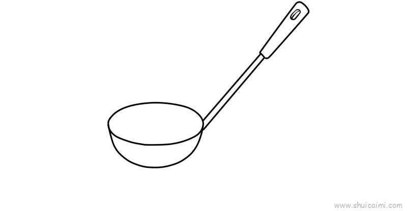 勺子儿童画怎么画 勺子简笔画顺序