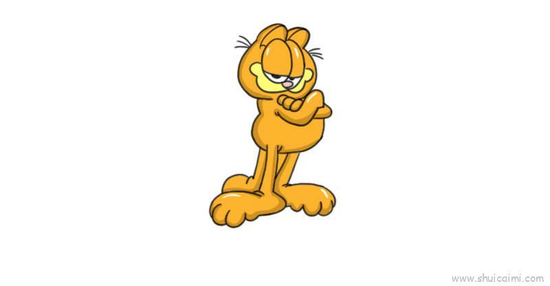 加菲猫儿童画怎么画 加菲猫简笔画画法