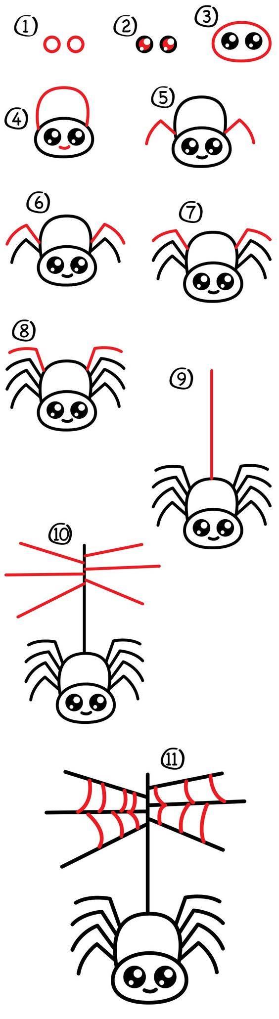蜘蛛简笔画图片大全 儿童蜘蛛简笔画图片大全